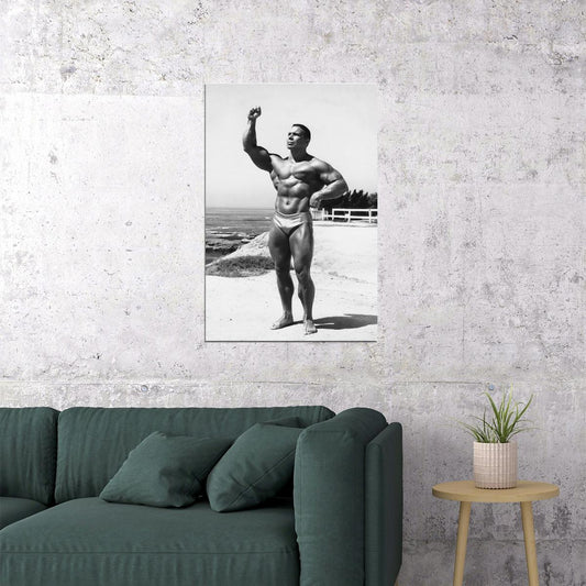 Bill Pearl Black And White Famous Oldschool Bodybuilder Poster Bodybuilding Workout HD Photo Print Motivational Gym Decor Athletes Icon Wall Art Weightlifting Artwork - xonomax