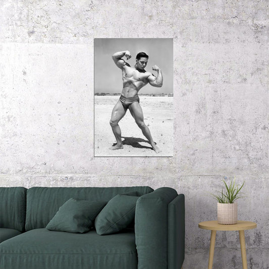 Bill Pearl Posing Black And White Famous Oldschool Bodybuilder Poster Bodybuilding Workout HD Photo Print Motivational Gym Decor Athletes Icon Wall Art Weightlifting Artwork - xonomax