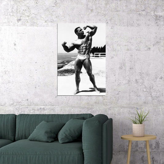 Bill Pearl Posing Black And White Famous Oldschool Bodybuilder Poster Bodybuilding Workout HD Photo Print Inspirational Gym Decor Athletes Icon Wall Art Weightlifting Artwork - xonomax
