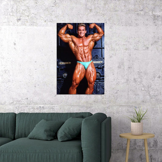 Rich Gaspari Front Double Biceps Pose Famous Oldschool Bodybuilder Poster Bodybuilding Workout HD Photo Print Inspirational Gym Decor Athletes Icon Wall Art Weightlifting Artwork - xonomax