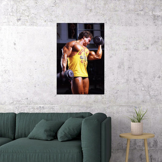 Rich Gaspari Gum Shot Famous Oldschool Bodybuilder Poster Bodybuilding Workout HD Photo Print Motivational Gym Decor Athletes Icon Wall Art Weightlifting Artwork - xonomax