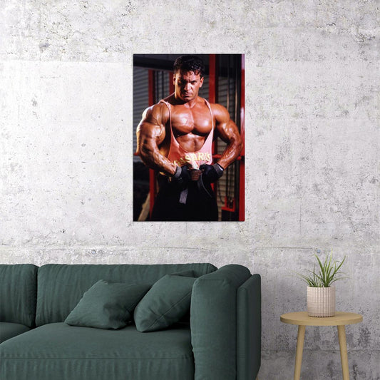 Rich Gaspari Gym Shot Famous Oldschool Bodybuilder Poster Bodybuilding Workout HD Photo Print Inspirational Gym Decor Athletes Icon Wall Art Weightlifting Artwork - xonomax