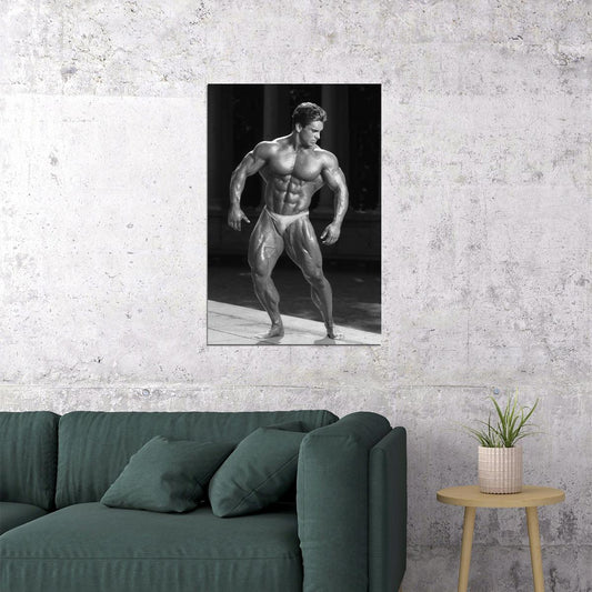 Rich Gaspari Posing Black And White Famous Oldschool Bodybuilder Poster Bodybuilding Workout HD Photo Print Inspirational Gym Decor Athletes Icon Wall Art Weightlifting Artwork - xonomax