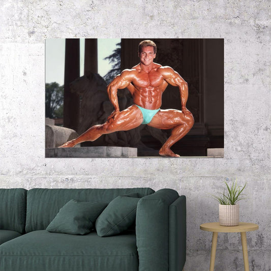 Rich Gaspari Posing Famous Oldschool Bodybuilder Poster Bodybuilding Workout HD Photo Print Motivational Gym Decor Athletes Icon Wall Art Weightlifting Artwork - xonomax