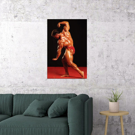 Rich Gaspari Posing Famous Oldschool Bodybuilder Poster Bodybuilding Workout HD Photo Print Inspirational Gym Decor Athletes Icon Wall Art Weightlifting Artwork - xonomax