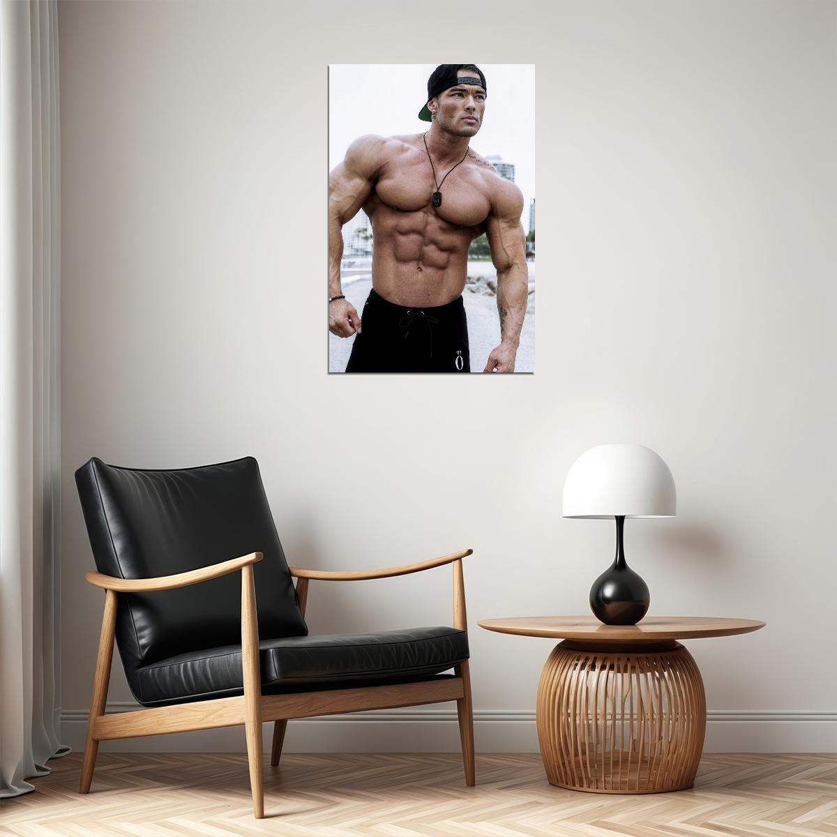 Jeremy Buendia Bodybuilder Poster Bodybuilding Workout HD Photo Print Inspirational Gym Decor Athletes Icon Wall Art Weightlifting Artwork Gifts for Fitness Lovers