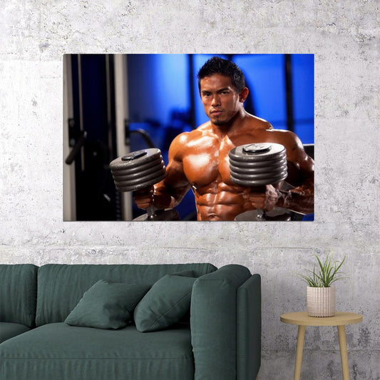 Stan McQuay Gum Shot Famous Bodybuilder Poster Bodybuilding Workout HD Photo Print Inspirational Gym Decor Athletes Icon Wall Art Weightlifting Artwork Gifts for Fitness Lovers - xonomax