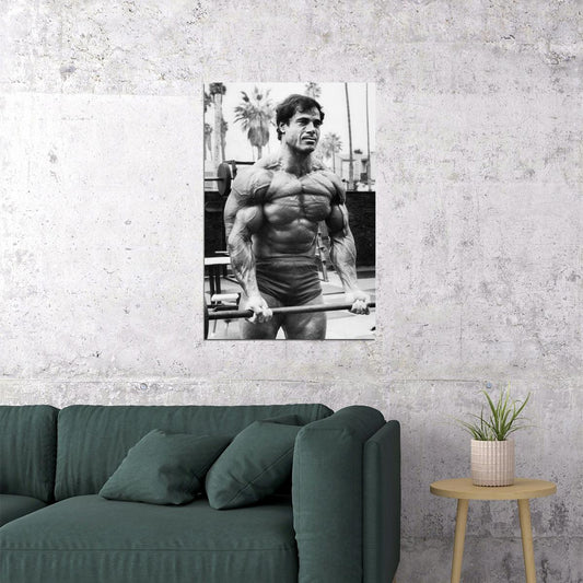 Franco Columbu Black And White Famous Oldschool Bodybuilder Poster Bodybuilding Workout HD Photo Print Inspirational Gym Decor Athletes Icon Wall Art Weightlifting Artwork - xonomax