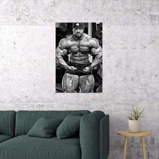 Branch Warren Black And White Most Muscular Pose Famous Bodybuilder Poster Bodybuilding Workout HD Photo Print Motivational Gym Decor Athletes Icon Wall Art Weightlifting Artwork - xonomax