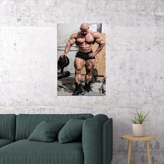 Branch Warren Gym Shot Famous Bodybuilder Poster Bodybuilding Workout HD Photo Print Inspirational Gym Decor Athletes Icon Wall Art Weightlifting Artwork Gifts for Fitness Lovers - xonomax