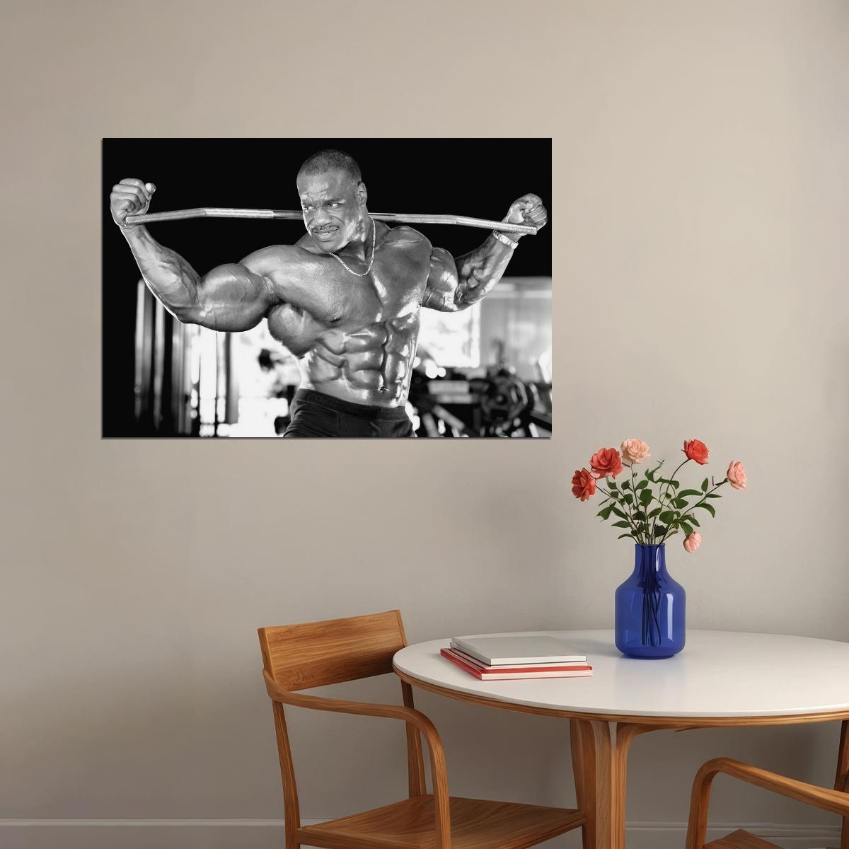 Chris Cormier Black And White Famous Oldschool Bodybuilder Poster Bodybuilding Workout HD Photo Print Motivational Gym Decor Athletes Icon Wall Art Weightlifting Artwork - xonomax