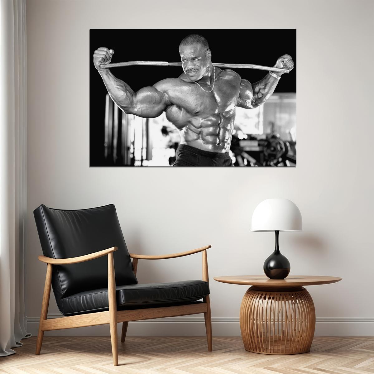Chris Cormier Black And White Famous Oldschool Bodybuilder Poster Bodybuilding Workout HD Photo Print Motivational Gym Decor Athletes Icon Wall Art Weightlifting Artwork - xonomax