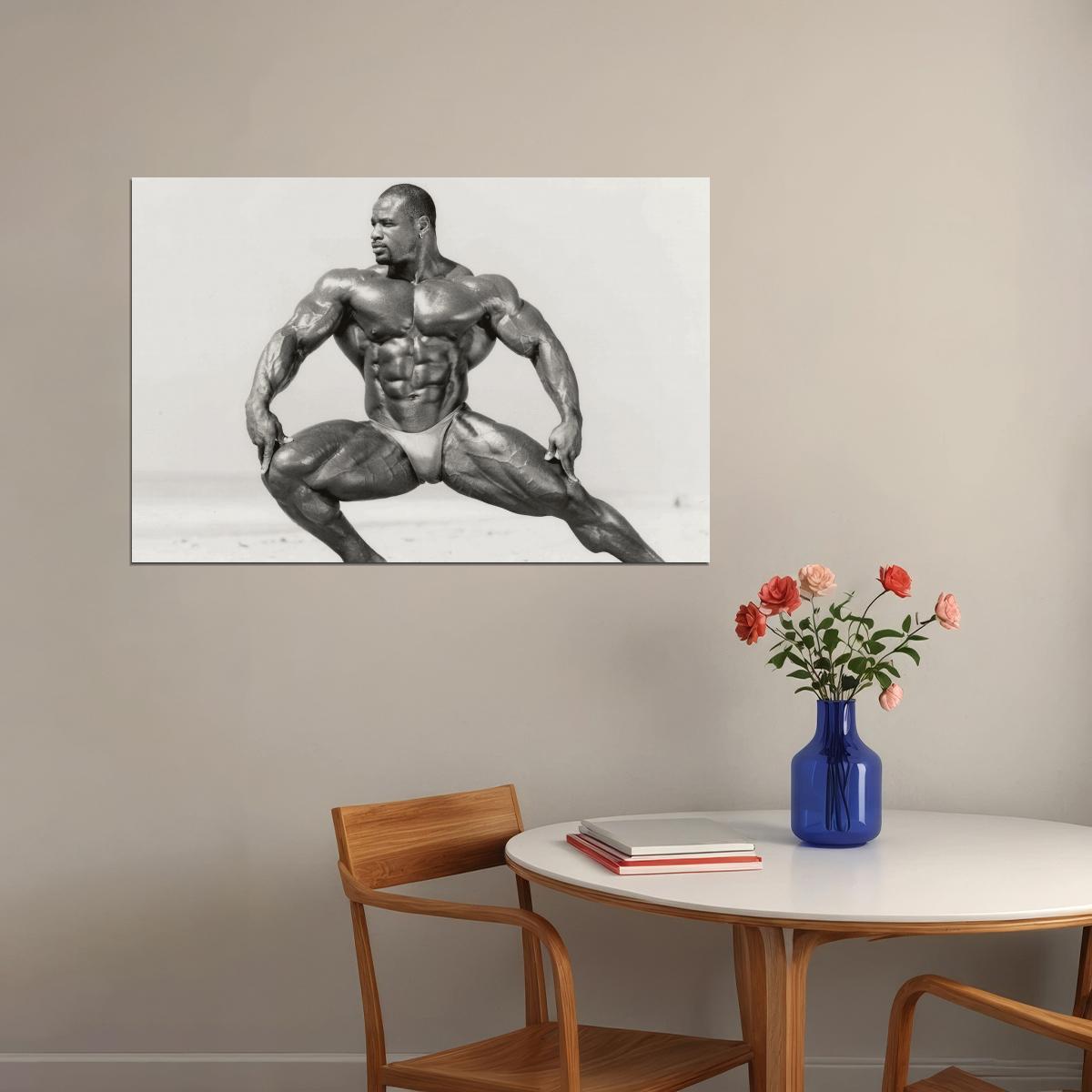 Chris Cormier Black And White Famous Oldschool Bodybuilder Poster Bodybuilding Workout HD Photo Print Inspirational Gym Decor Athletes Icon Wall Art Weightlifting Artwork - xonomax