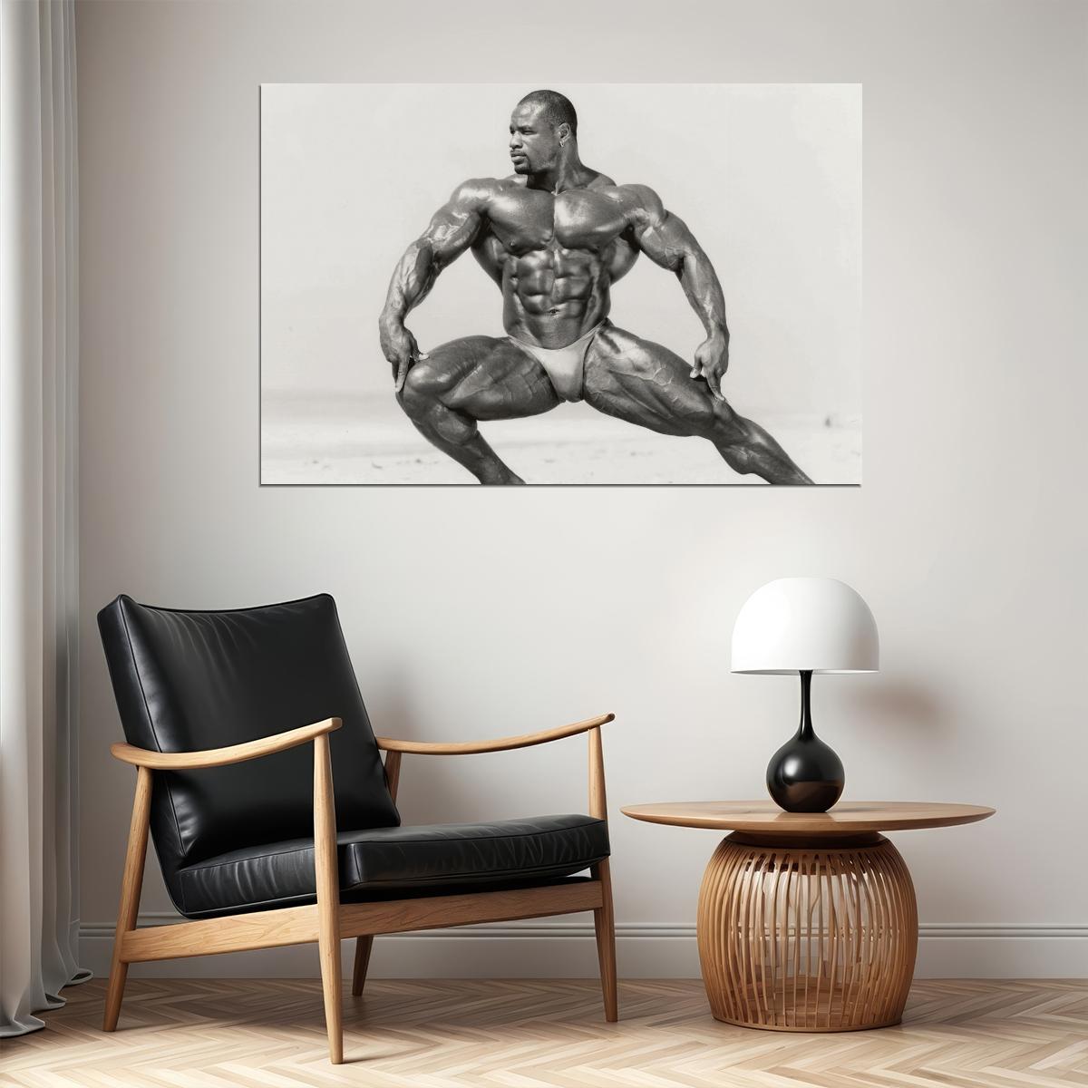 Chris Cormier Black And White Famous Oldschool Bodybuilder Poster Bodybuilding Workout HD Photo Print Inspirational Gym Decor Athletes Icon Wall Art Weightlifting Artwork - xonomax