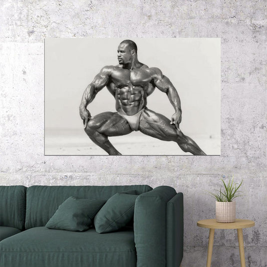 Chris Cormier Black And White Famous Oldschool Bodybuilder Poster Bodybuilding Workout HD Photo Print Inspirational Gym Decor Athletes Icon Wall Art Weightlifting Artwork - xonomax
