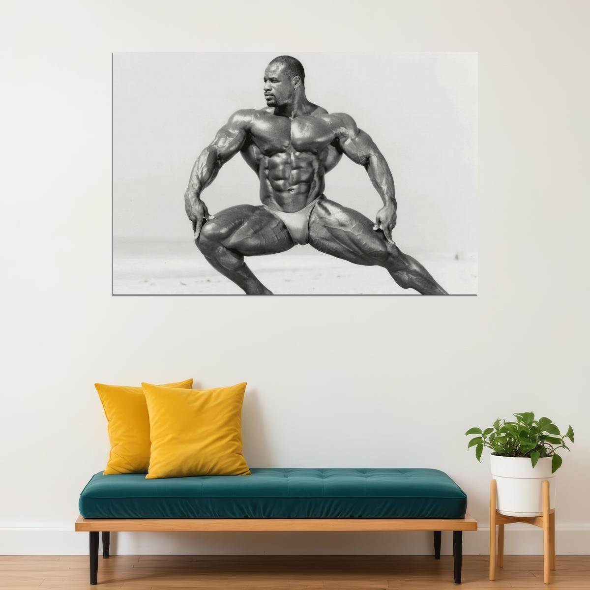 Chris Cormier Black And White Famous Oldschool Bodybuilder Poster Bodybuilding Workout HD Photo Print Inspirational Gym Decor Athletes Icon Wall Art Weightlifting Artwork - xonomax