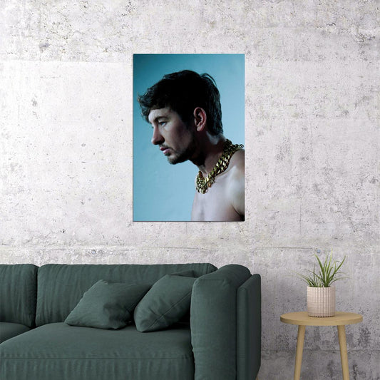 Barry Keoghan Portrait Photo Print Hollywood Celebrity Poster Shirtless Handsome Man Wall Art Stylish Male Model Aesthetic Decor for Bedroom - xonomax