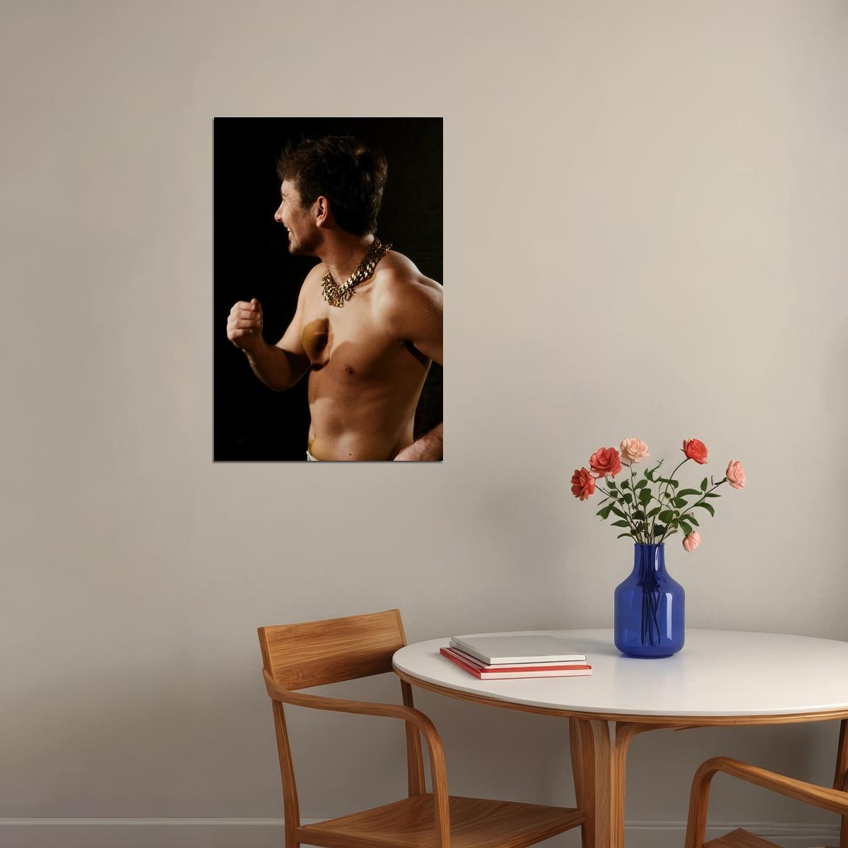Barry Keoghan Poster Shirtless Celebrity Photo Print Hollywood Handsome Man Wall Art Black and White Male Aesthetic Decor for Bedroom Living Space