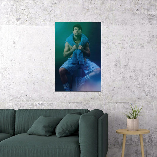 Barry Keoghan Colorful Photo Print Hollywood Celebrity Poster Shirtless Handsome Man Wall Art Stylish Male Model Aesthetic Decor for Bedroom - xonomax
