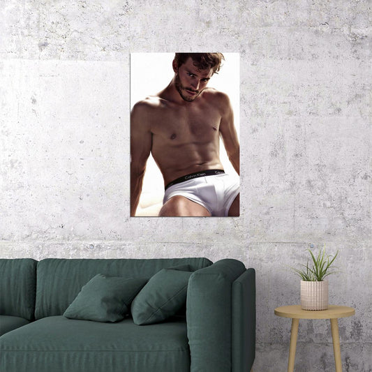 Jamie Dornan Sexy Photo Print Hollywood Celebrity Poster Shirtless Handsome Man Wall Art Stylish Male Model Aesthetic Decor for Bedroom Living Space - xonomax