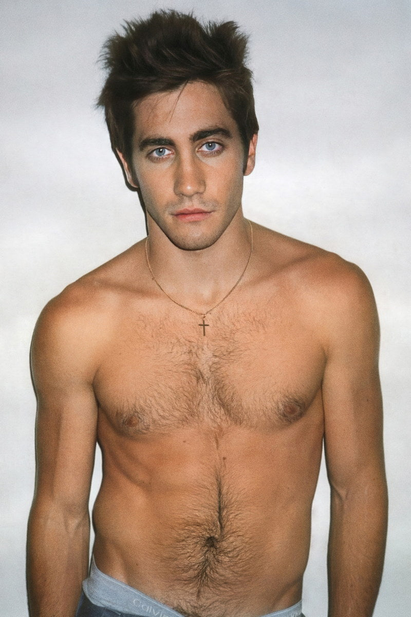 Jake Gyllenhaal Sexy Shirtless Photo Print Hollywood Celebrity Poster Handsome Man Wall Art Hot Young Male Aesthetic Decor for Bedroom Living Room