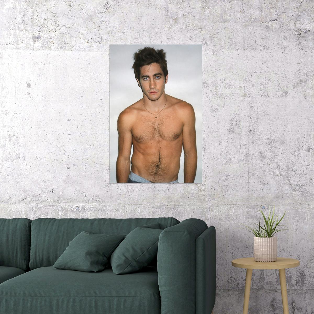 Jake Gyllenhaal Sexy Shirtless Photo Print Hollywood Celebrity Poster Handsome Man Wall Art Hot Young Male Aesthetic Decor for Bedroom Living Room
