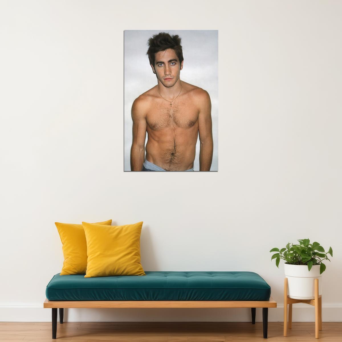 Jake Gyllenhaal Sexy Shirtless Photo Print Hollywood Celebrity Poster Handsome Man Wall Art Hot Young Male Aesthetic Decor for Bedroom Living Room