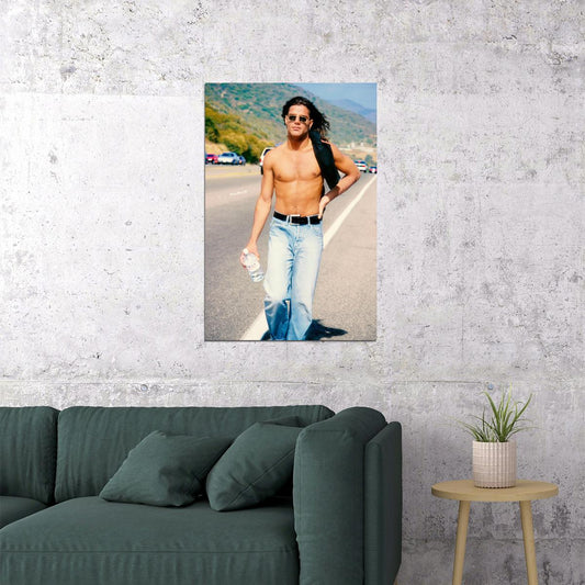 Ricky Martin Retro Photo Print Gay Icon Hollywood Celebrity Poster Shirtless Handsome Man Wall Art Hot Male Model Aesthetic Decor for Bedroom Living Space - xonomax