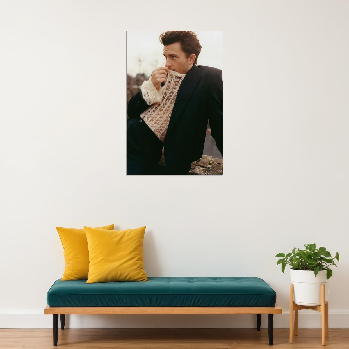 Jonathan Bailey Stylish Photo Print Gay Icon Hollywood Celebrity Poster Handsome Man Wall Art Hot Male Model Aesthetic Decor for Bedroom Living Room