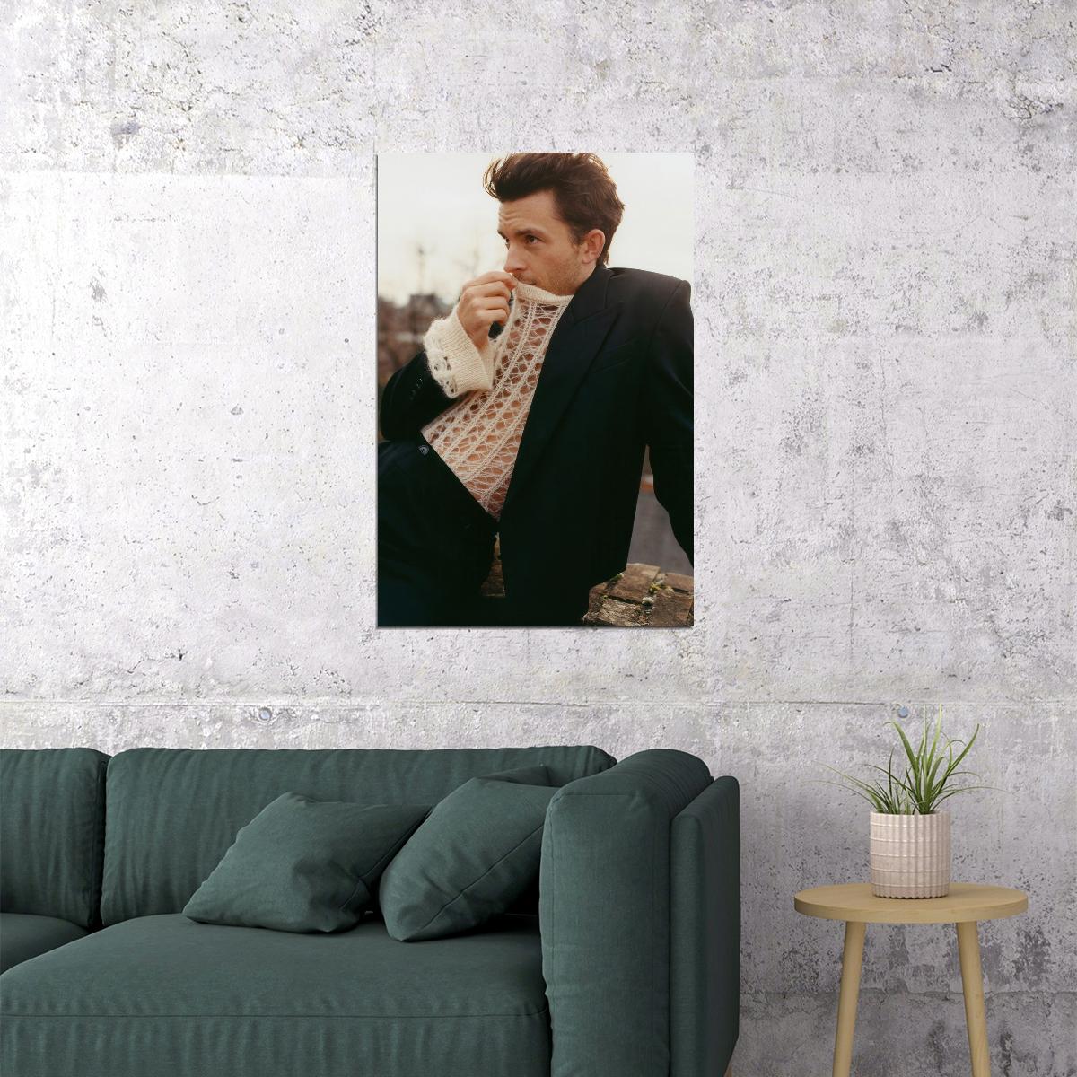 Jonathan Bailey Stylish Photo Print Gay Icon Hollywood Celebrity Poster Handsome Man Wall Art Hot Male Model Aesthetic Decor for Bedroom Living Room