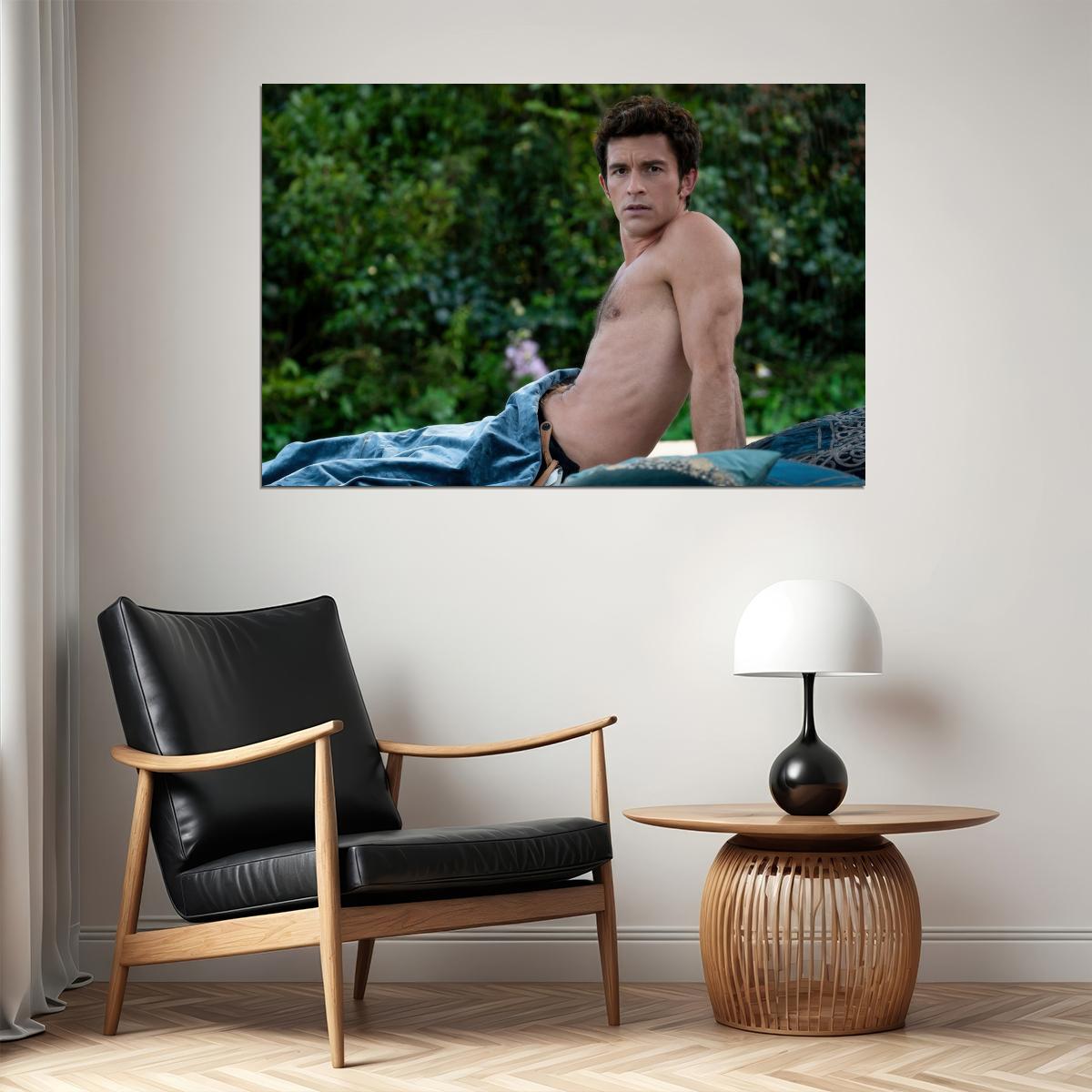 Jonathan Bailey Sexy Photo Print Gay Icon Hollywood Celebrity Poster Shirtless Handsome Man Wall Art Hot Male Model Aesthetic Decor for Bedroom Living Room