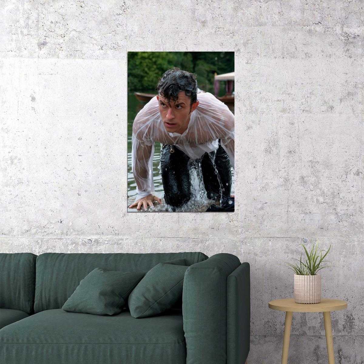 Jonathan Bailey Wet Shirt Photo Print Gay Icon Hollywood Celebrity Poster Handsome Man Wall Art Hot Male Aesthetic Decor for Bedroom Living Room