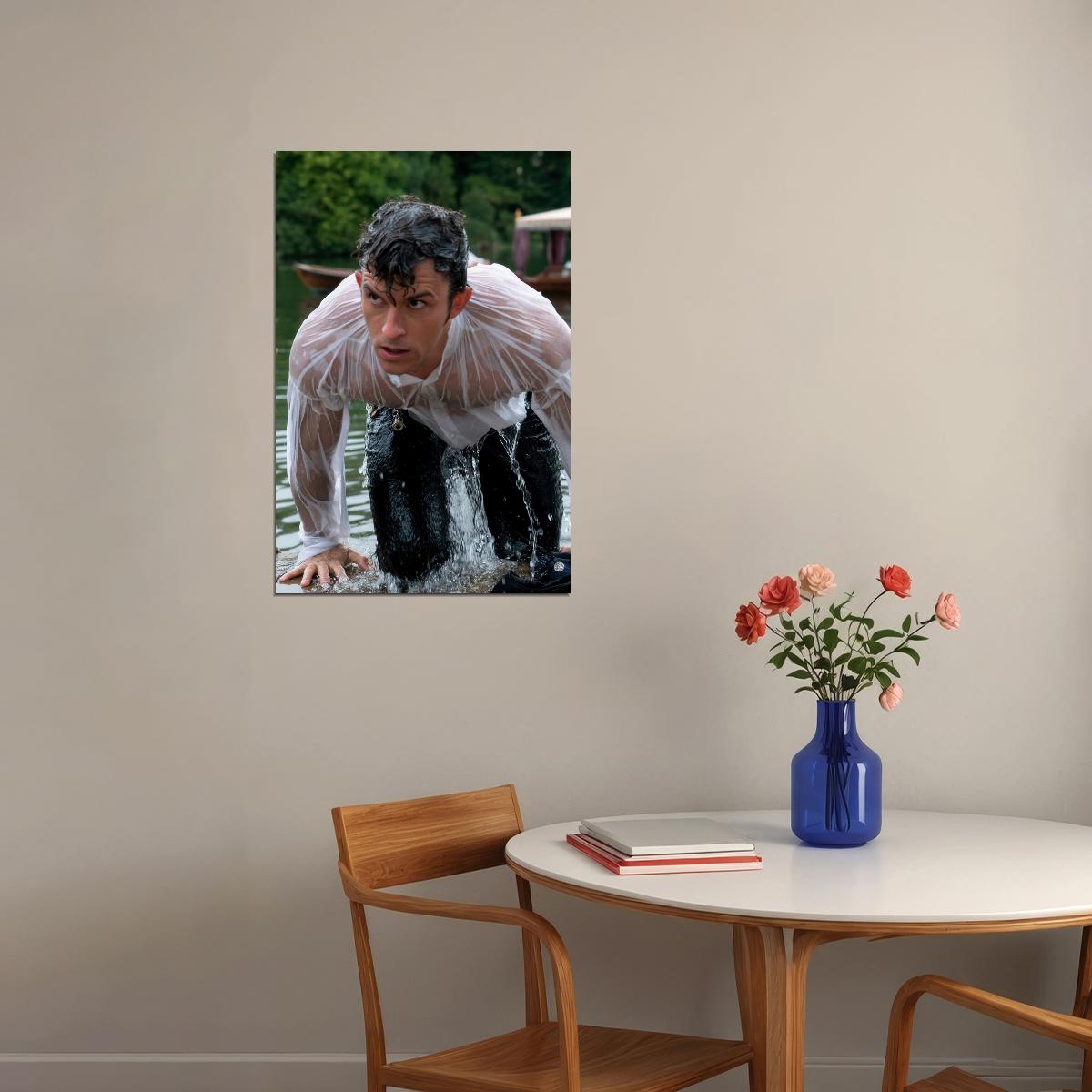 Jonathan Bailey Wet Shirt Photo Print Gay Icon Hollywood Celebrity Poster Handsome Man Wall Art Hot Male Aesthetic Decor for Bedroom Living Room