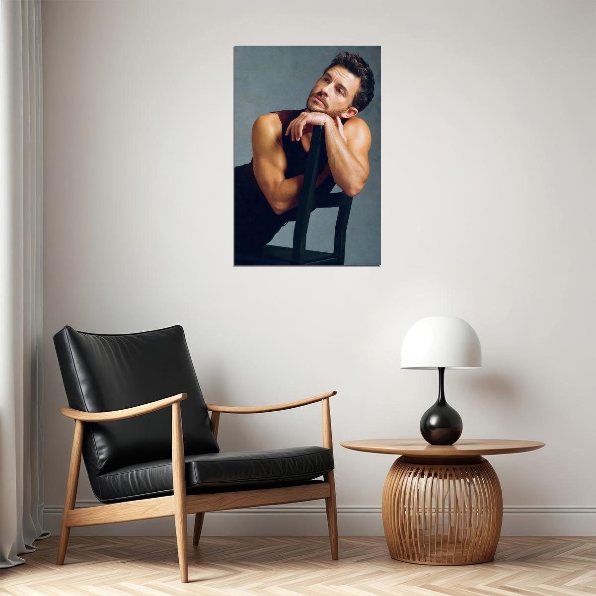 Jonathan Bailey Theater Pose Photo Print Hollywood Celebrity Poster Handsome Man Wall Art Hot Male Model Aesthetic Decor for Bedroom Living Space