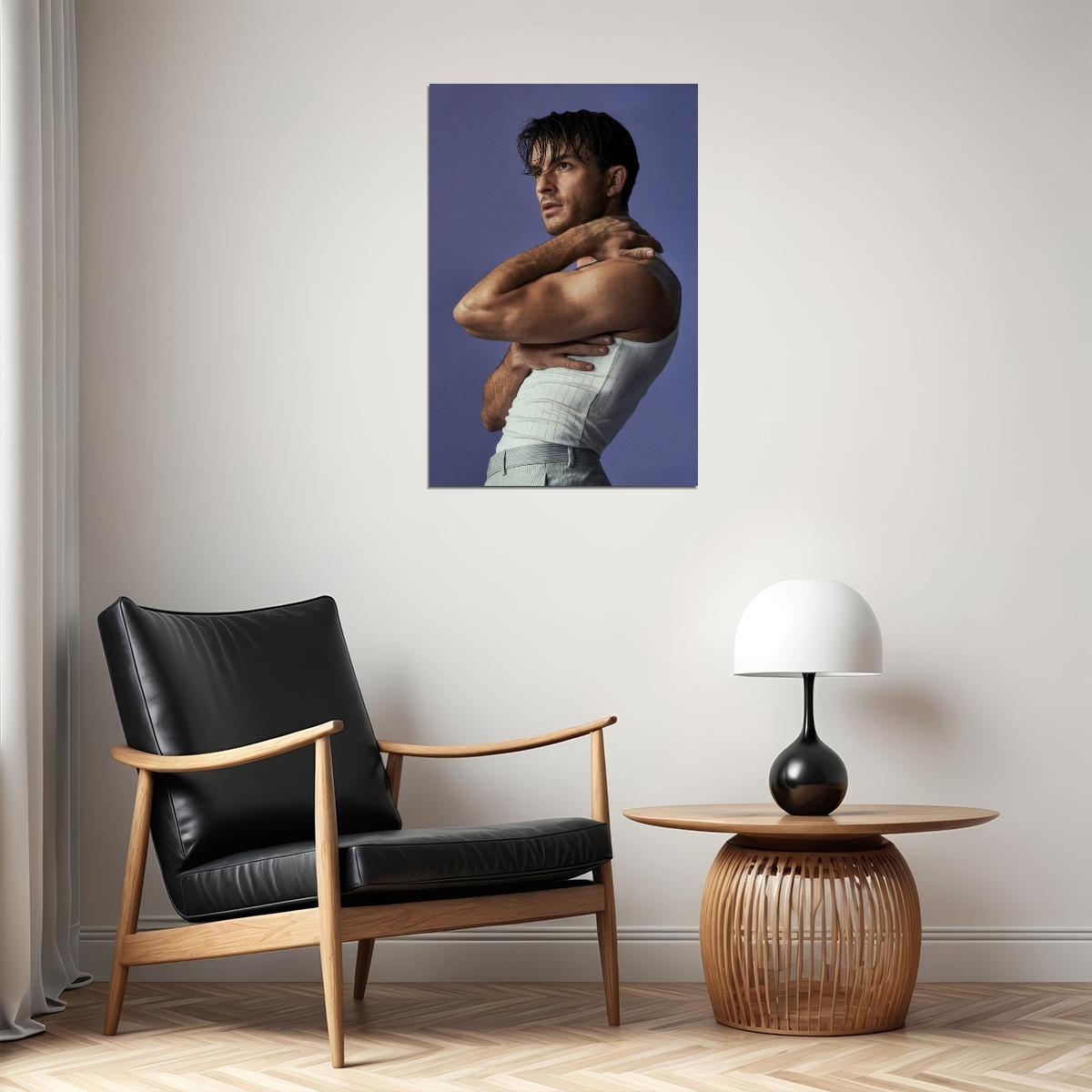 Jonathan Bailey Artistic Photo Print Hollywood Celebrity Poster Handsome Man Wall Art Hot Male Aesthetic Decor for Bedroom Living Room