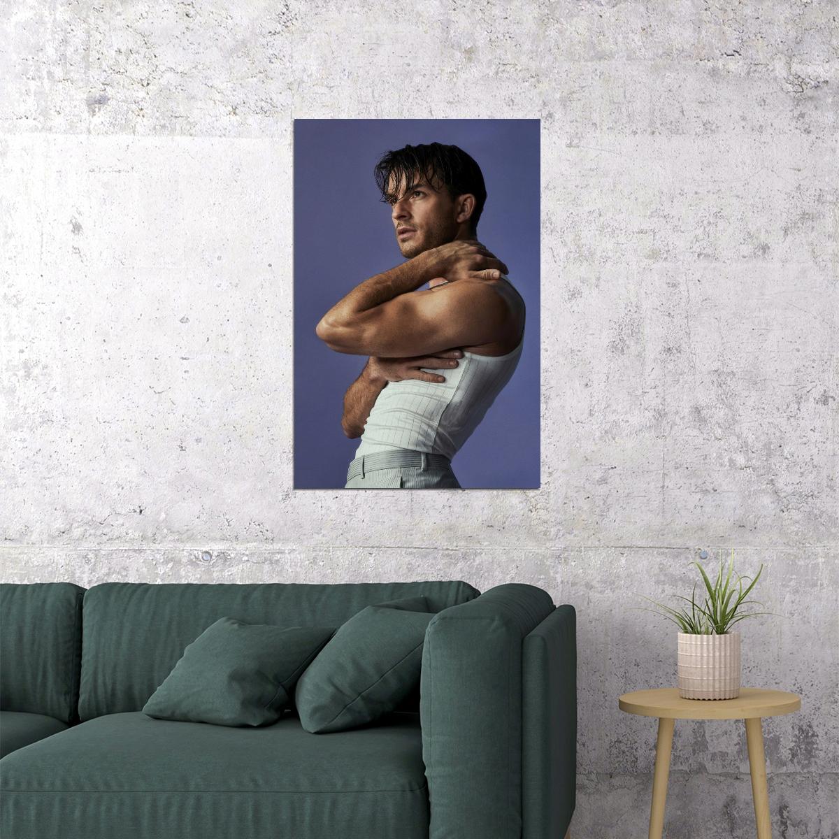 Jonathan Bailey Artistic Photo Print Hollywood Celebrity Poster Handsome Man Wall Art Hot Male Aesthetic Decor for Bedroom Living Room