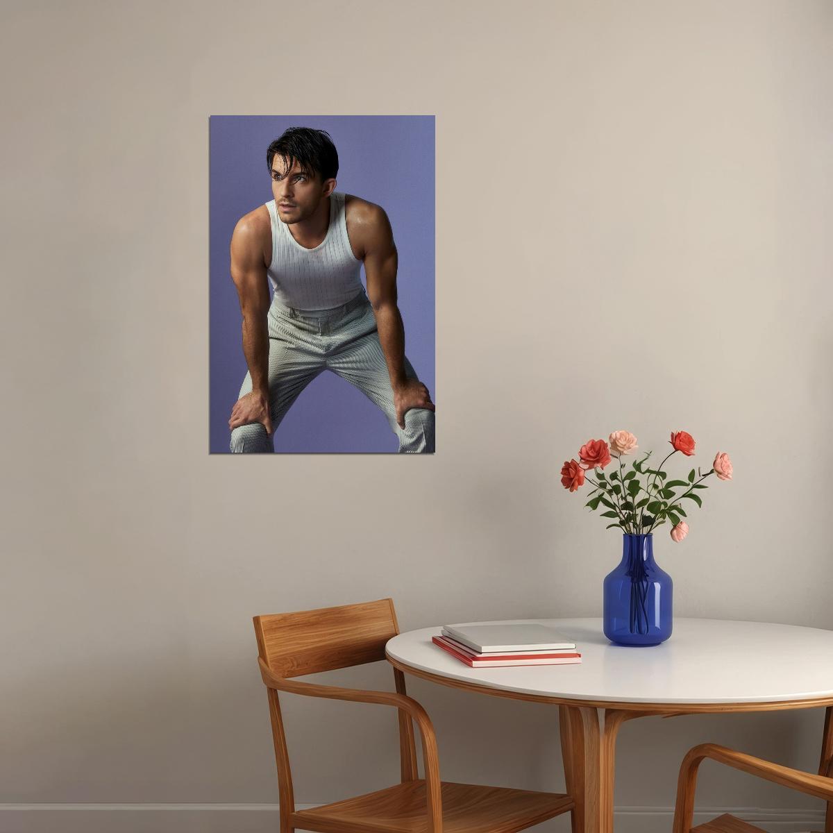 Jonathan Bailey Sexy Wet Shirt Photo Print Gay Icon Hollywood Celebrity Poster Handsome Man Wall Art Hot Male Model Aesthetic Decor for Bedroom Living Space
