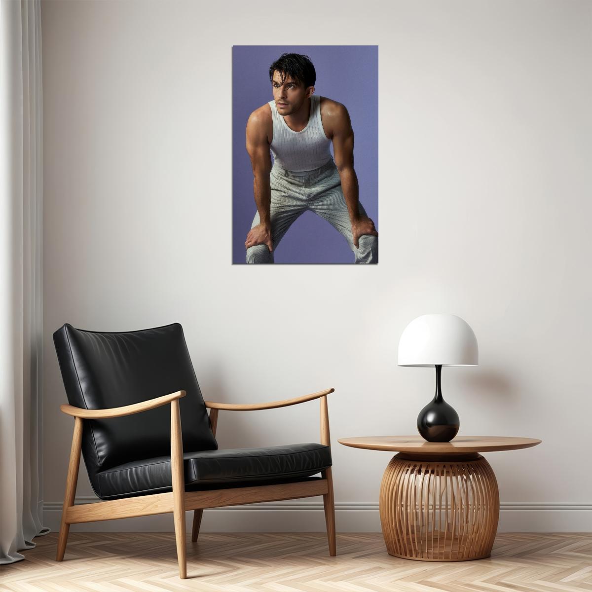 Jonathan Bailey Sexy Wet Shirt Photo Print Gay Icon Hollywood Celebrity Poster Handsome Man Wall Art Hot Male Model Aesthetic Decor for Bedroom Living Space