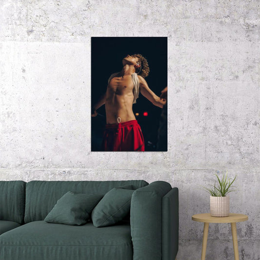 Troye Sivan Sexy Performance Photo Print Gay Icon Hollywood Celebrity Poster Shirtless Handsome Man Wall Art Hot Male Aesthetic Decor for Bedroom Living Room - xonomax
