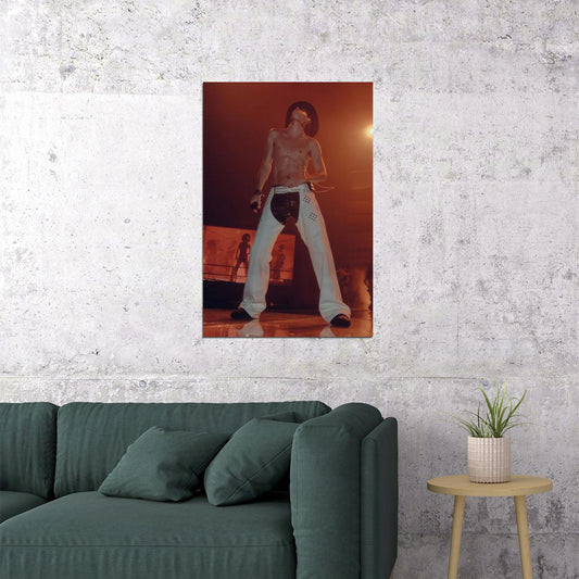 Troye Sivan Performance Photo Print Hollywood Celebrity Poster Shirtless Handsome Man Wall Art Hot Male Aesthetic Decor for Bedroom Living Room - xonomax