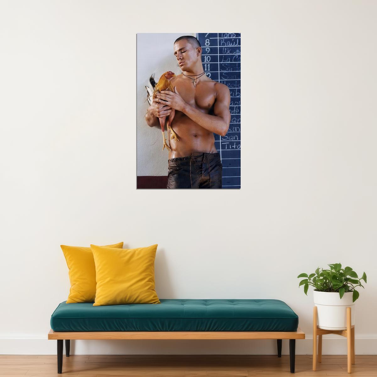 Channing Tatum Shirtless Photo Print Hollywood Celebrity Poster Handsome Man Wall Art Hot Male Model Aesthetic Decor for Bedroom Living Room - xonomax