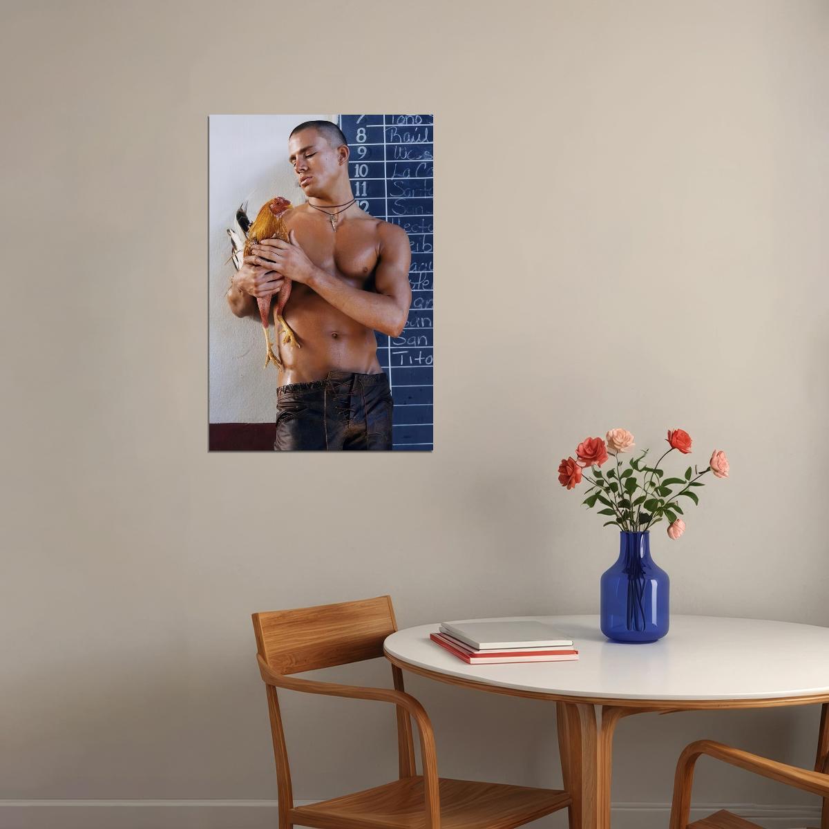 Channing Tatum Shirtless Photo Print Hollywood Celebrity Poster Handsome Man Wall Art Hot Male Model Aesthetic Decor for Bedroom Living Room - xonomax
