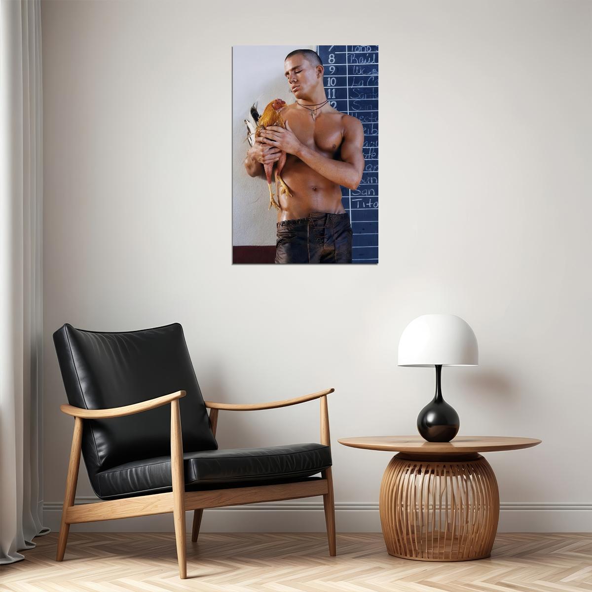 Channing Tatum Shirtless Photo Print Hollywood Celebrity Poster Handsome Man Wall Art Hot Male Model Aesthetic Decor for Bedroom Living Room - xonomax