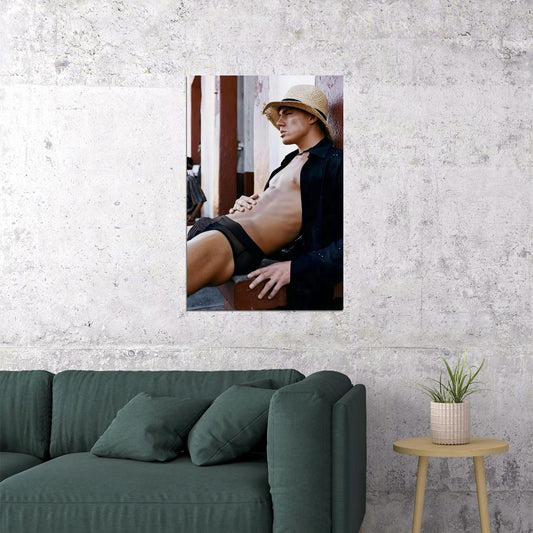 Channing Tatum Sexy Photo Print Hollywood Celebrity Poster Shirtless Handsome Man Wall Art Hot Male Model Aesthetic Decor for Bedroom Living Space - xonomax