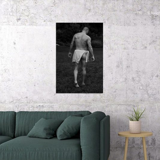 Channing Tatum Artistic Black and White Photo Print Hollywood Celebrity Poster Shirtless Handsome Man Wall Art Hot Male Aesthetic Decor for Bedroom Living Space - xonomax