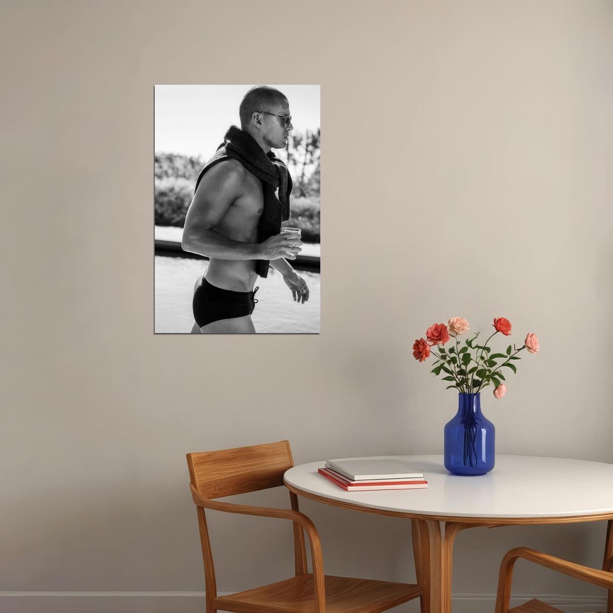 Channing Tatum Cool Sunglasses Photo Print Hollywood Celebrity Poster Handsome Man Wall Art Hot Male Model Aesthetic Decor for Bedroom Living Room - xonomax