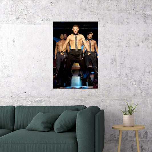 Channing Tatum Magic Mike Performance Photo Print Hollywood Celebrity Poster Shirtless Handsome Man Wall Art Hot Male Aesthetic Decor for Bedroom Living Room - xonomax
