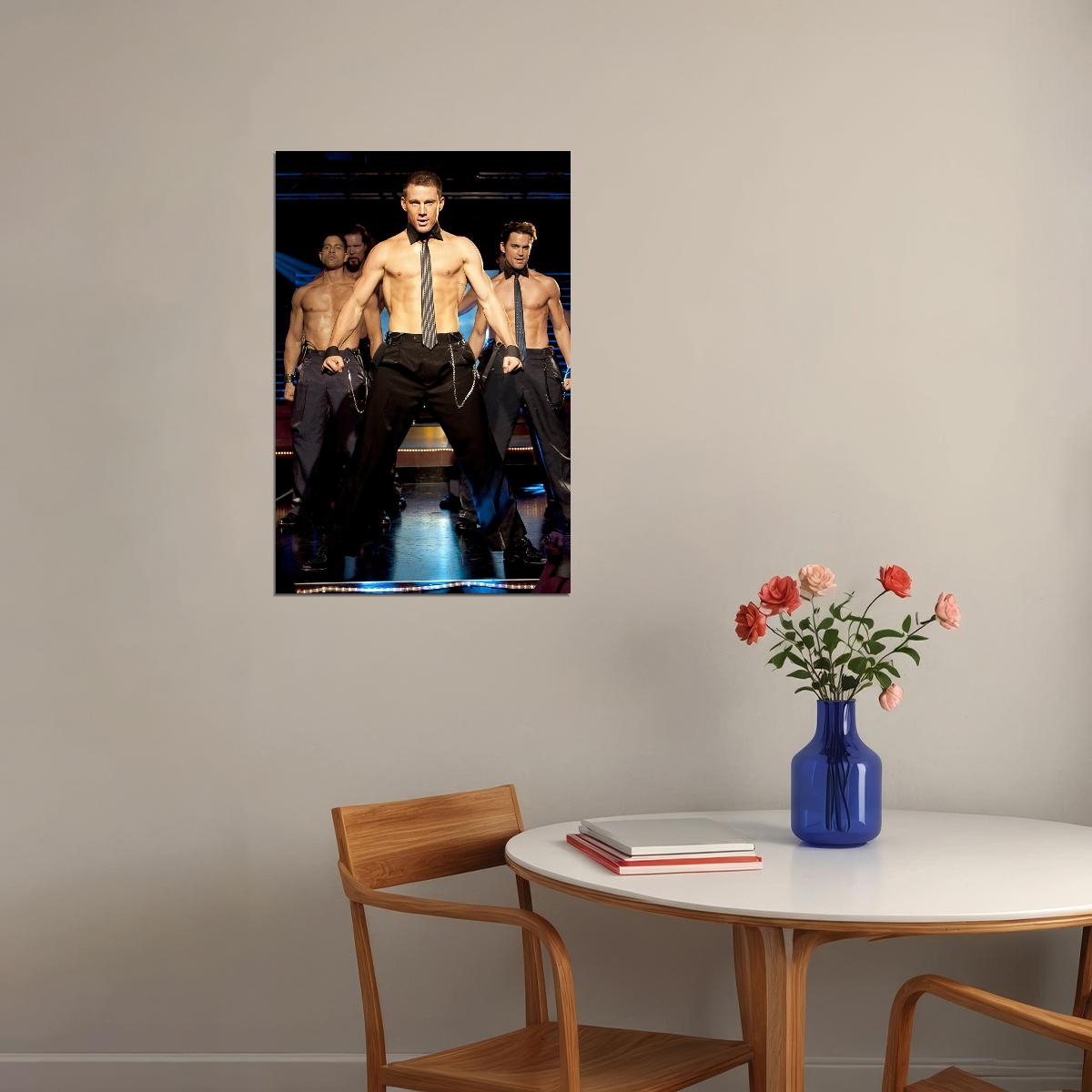 Channing Tatum Magic Mike Performance Photo Print Hollywood Celebrity Poster Shirtless Handsome Man Wall Art Hot Male Aesthetic Decor for Bedroom Living Room - xonomax