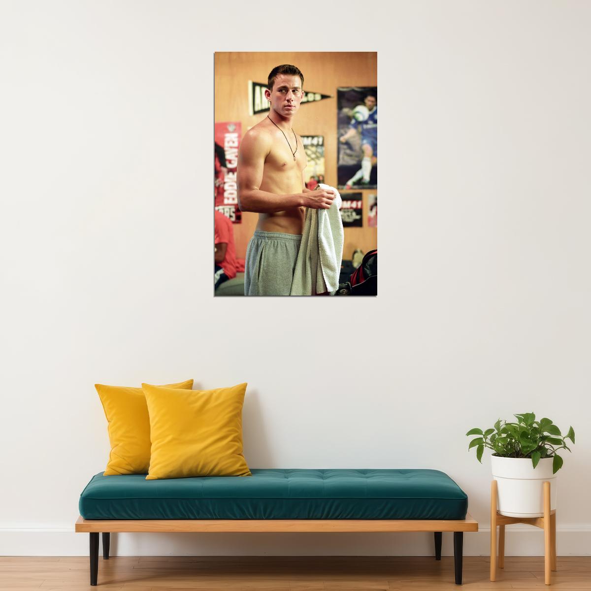 Channing Tatum Gym Workout Photo Print Hollywood Celebrity Poster Shirtless Handsome Man Wall Art Hot Male Model Aesthetic Decor for Bedroom Living Space - xonomax