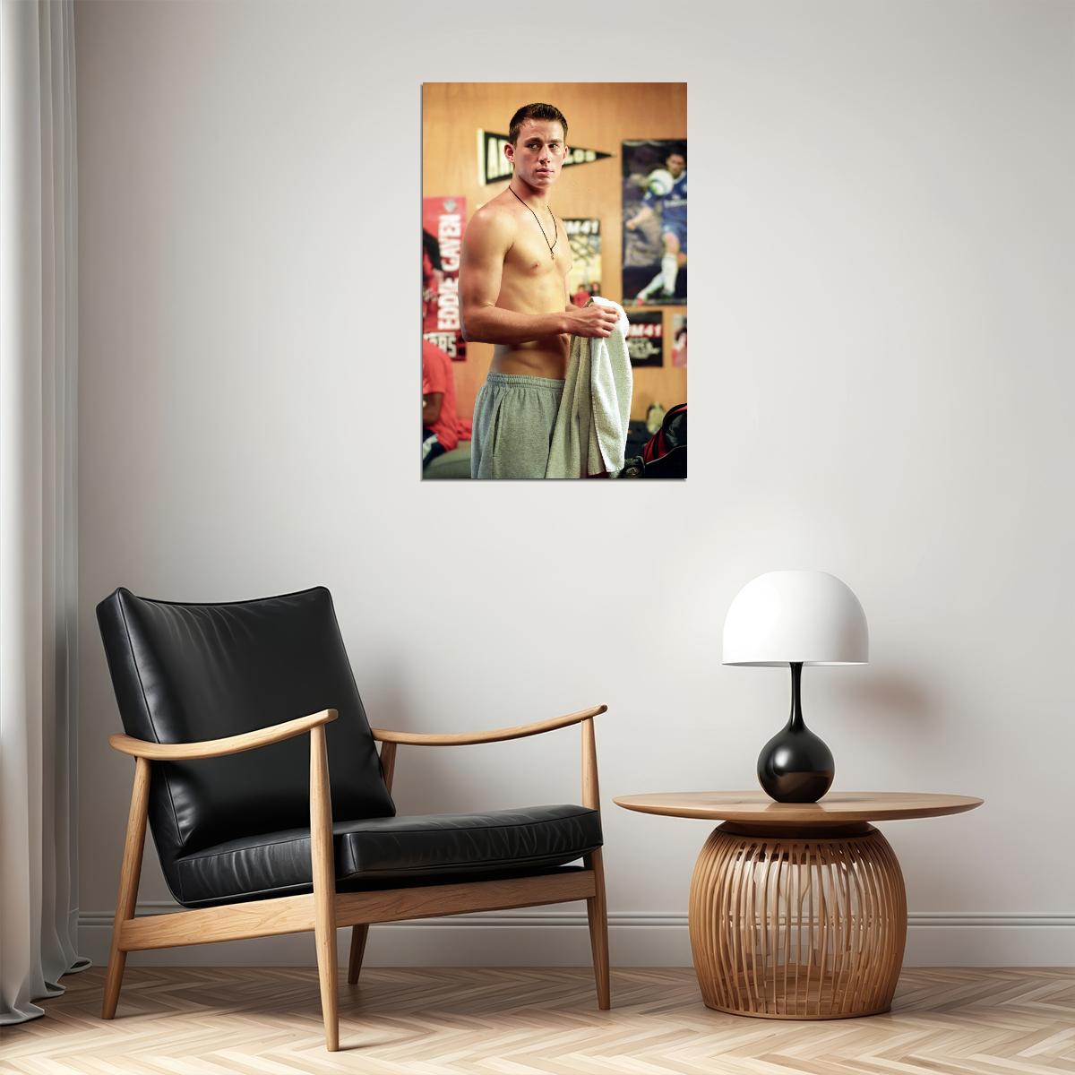Channing Tatum Gym Workout Photo Print Hollywood Celebrity Poster Shirtless Handsome Man Wall Art Hot Male Model Aesthetic Decor for Bedroom Living Space - xonomax